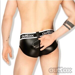 Outtox Black Wrap Rear Briefs-BR141-90-Large